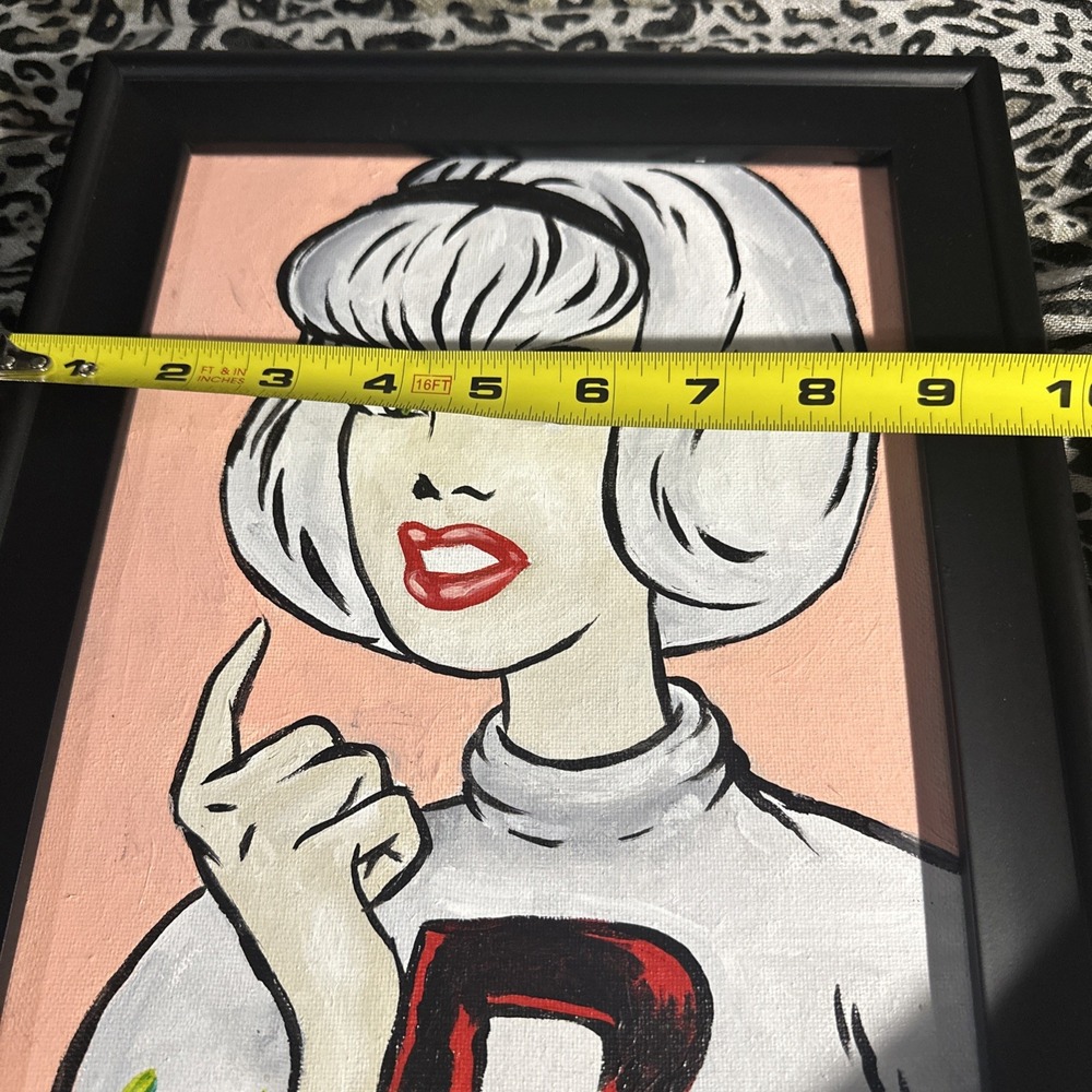 Original Chad Lenzi Art! Pretty In Pink  SignedFramed ! Comic Pop Art MCM! - Picture 11 of 11